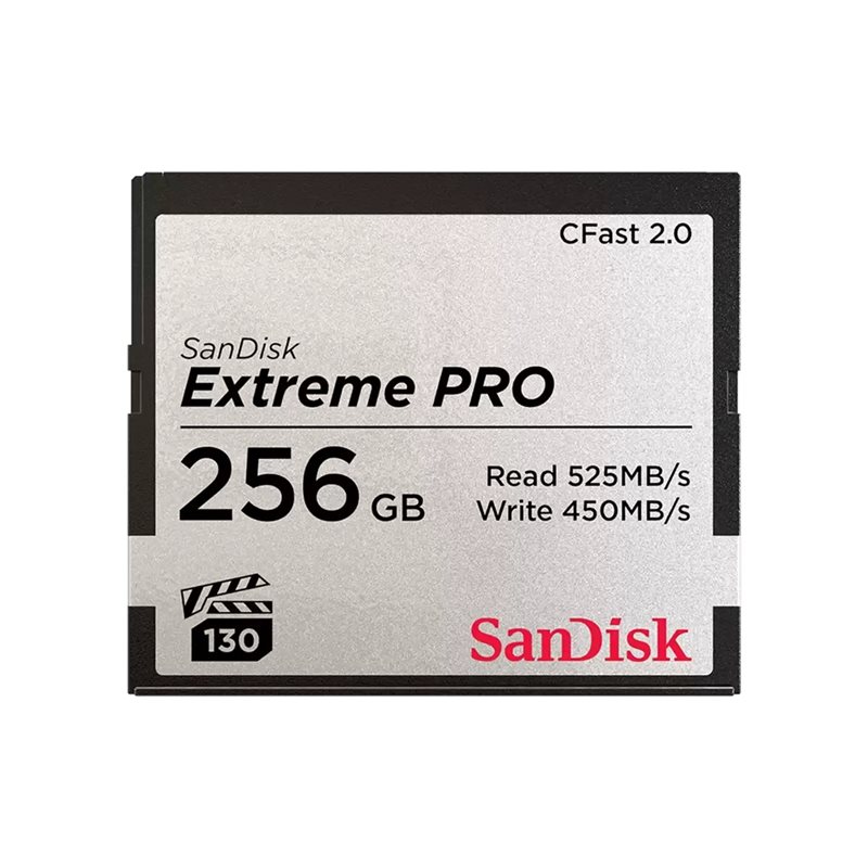 Sandisk 256GB Extreme Pro CFAST 2.0 -muistikortti, 525/450 MB/s