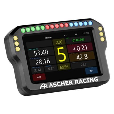 Ascher Racing (Outlet) Dashboard 4", musta