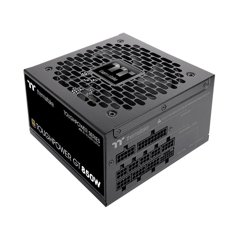 Thermaltake 850W Toughpower GT, ATX 3.1 virtalähde, PCIe 5.1, 80 Plus Gold, musta