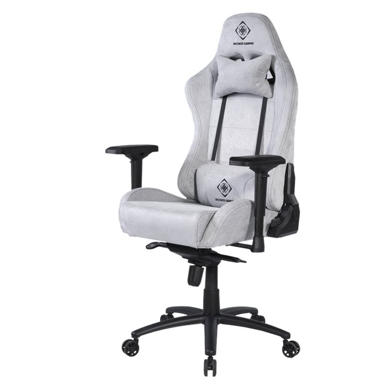 Deltaco Gaming (Outlet) DC440L pelituoli, Alcantara-kangasverhoiltu pelituoli, vaaleanharmaa