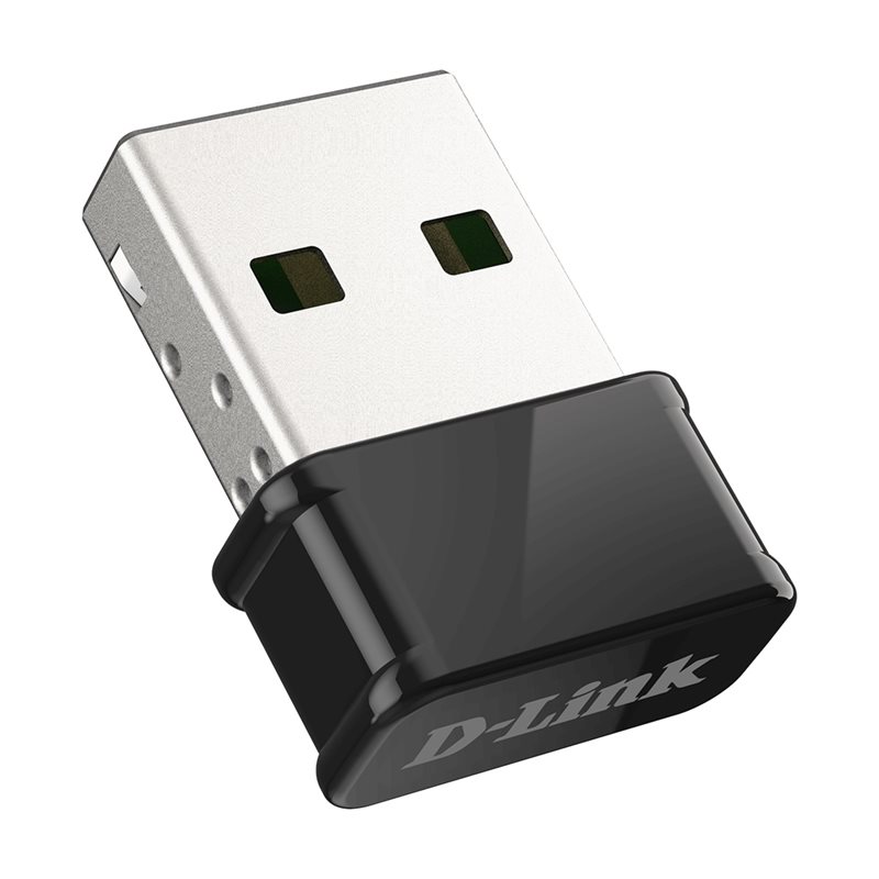 D-Link DWA-181, AC1300 MU-MIMO Wi-Fi Nano USB -sovitin, musta