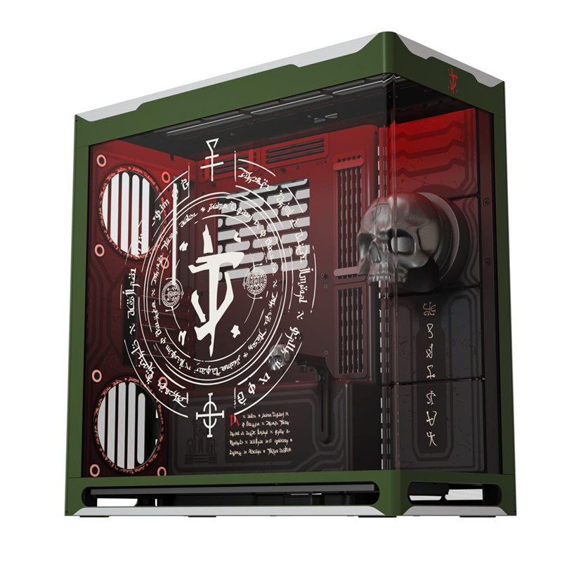 HAVN HS 420 DOOM The Dark Ages Limited Edition, ikkunallinen miditornikotelo, vihreä