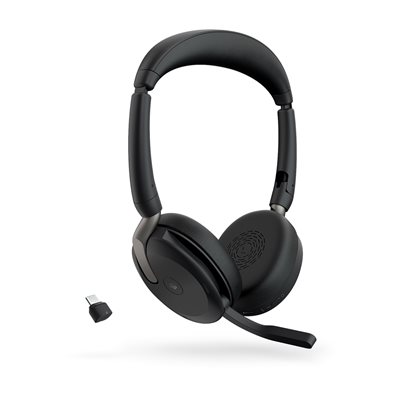 Jabra Evolve2 65 Flex MS langattomat Bluetooth -kuulokkeet mikrofonilla, USB-C dongle, musta