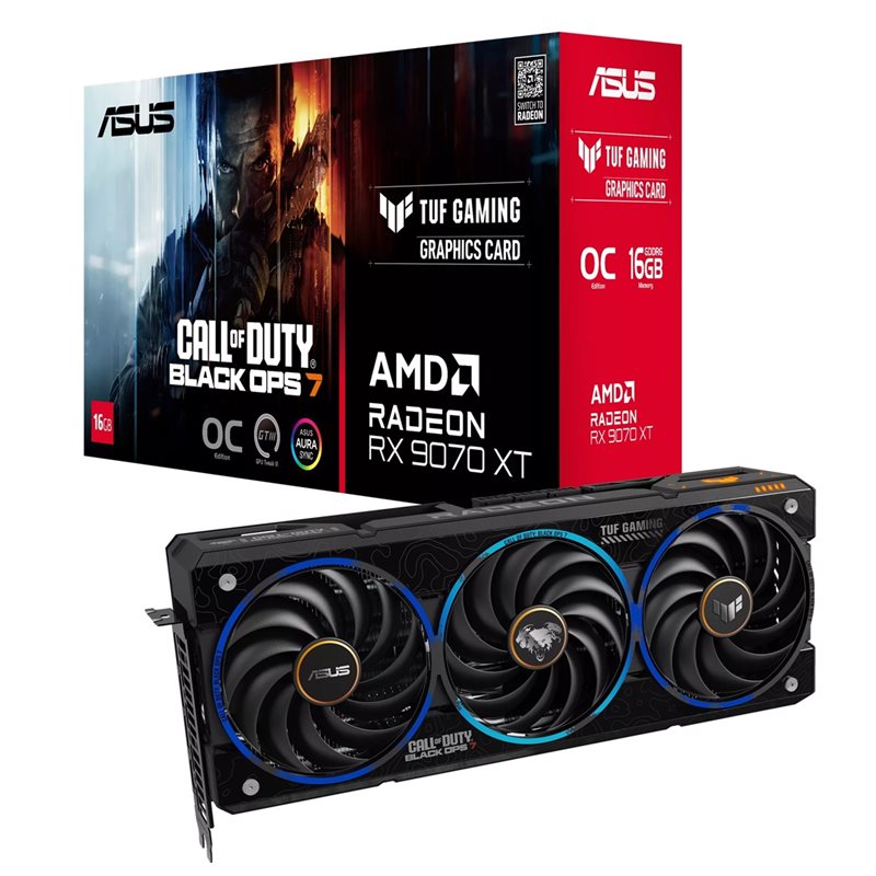 Asus Radeon RX 9070 XT TUF Gaming - COD BO7 Special Edition -näytönohjain, 16GB GDDR6