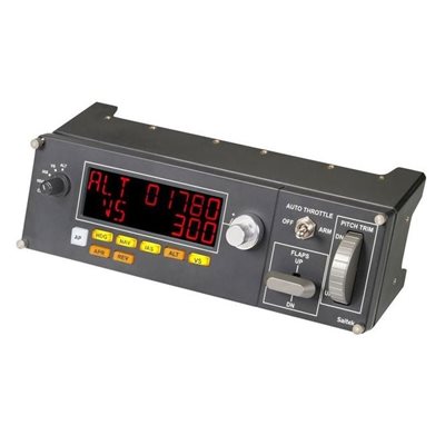 Logitech Saitek Pro Flight Multi Panel, ohjaamon lisäpaneeli PC:lle, musta