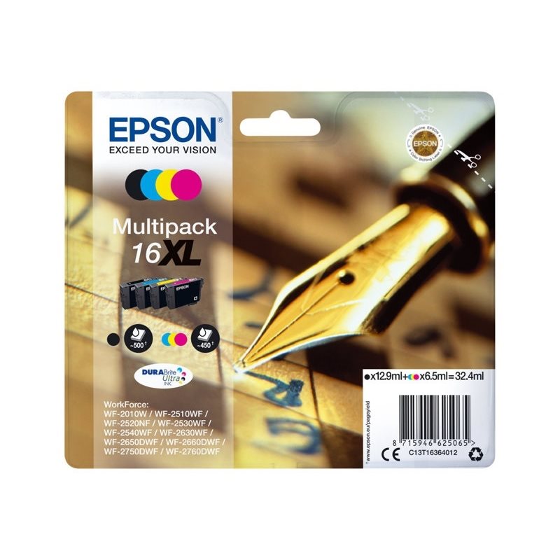 Epson 16XL DURABrite Ultra Pen+Crossword -väriainekasetti, multipack (SEC)