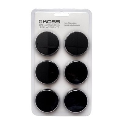 Koss Porta Pro -varatyynysarja, 6 kpl, musta