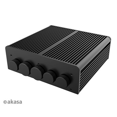 Akasa Pascal PX, IP65-luokiteltu tuulettimeton NUC-kotelo, musta