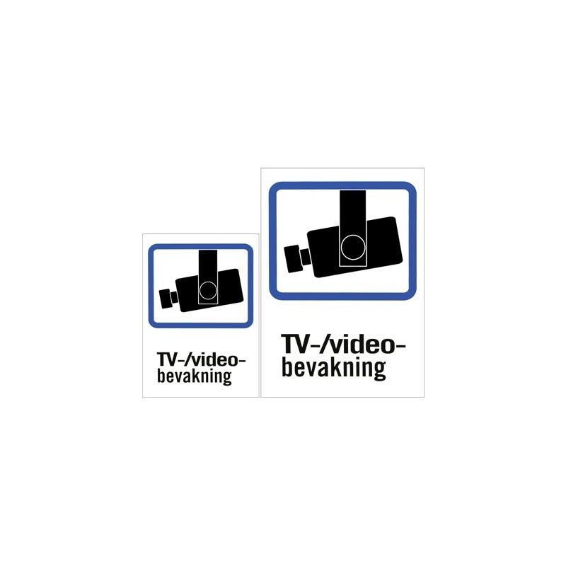 Deltaco Muovikilpi "TV/Videobevakning", 1xA4 ja 1xA5 pakkauksessa, svenska