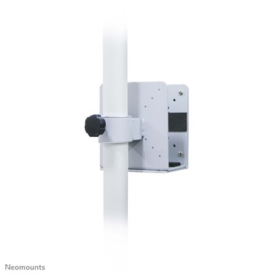 Neomounts NUC/thin client holder, pystytolppaan asennettava MiniPC-kiinnike, hopea