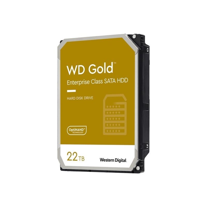 Western Digital 22TB WD Gold, sisäinen 3.5" kiintolevy, SATA III, 7200 rpm, 512MB
