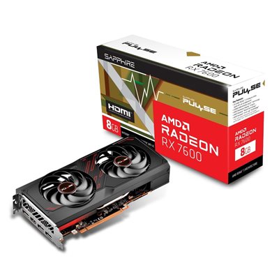 Sapphire Radeon RX 7600 PULSE -näytönohjain, 8GB GDDR6