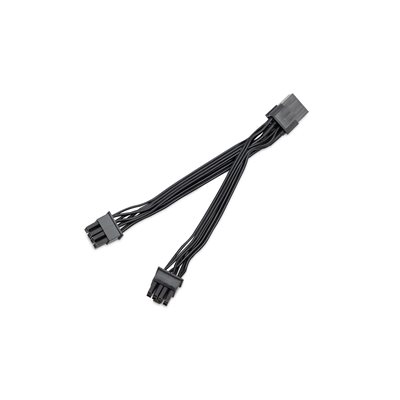EK-Waterblocks EK-Loop OmniLink 2-Way Splitter - 100mm -jakokaapeli, musta