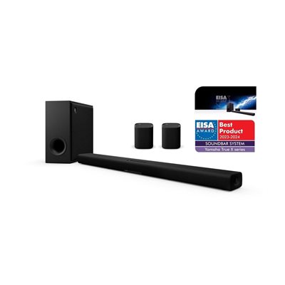 Yamaha SRX50A True X SoundBar-järjestelmä, langaton subwoofer ja langattomat takakaiuttimet, musta