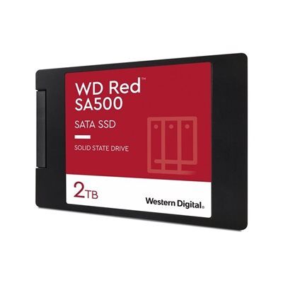 Western Digital 2TB WD Red SA500, sisäinen 2.5" SSD-levy, SATA III, 560/520 MB/s