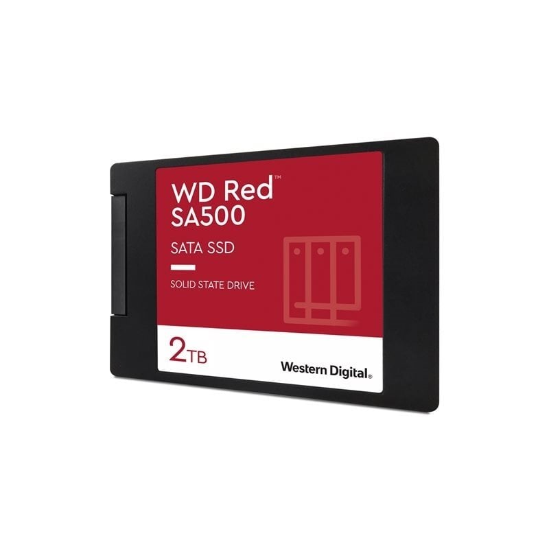 Western Digital 2TB WD Red SA500, sisäinen 2.5" SSD-levy, SATA III, 560/520 MB/s