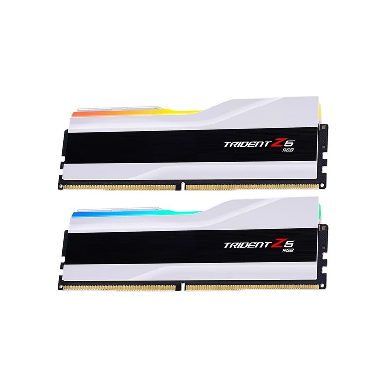 G.Skill 96GB (2 x 48GB) Trident Z5 RGB, DDR5 6400MHz, CL32, 1.35V, valkoinen/musta