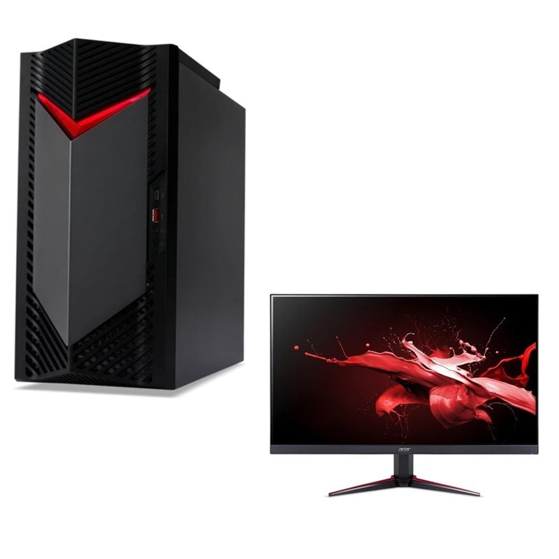 Acer Nitro N50-656 -pelitietokone + 23,8" Nitro VG240Y M3 -pelimonitori (Bundletarjous!)