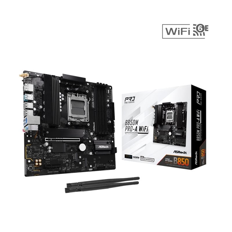 ASRock B850M Pro-A WiFi, mATX-emolevy