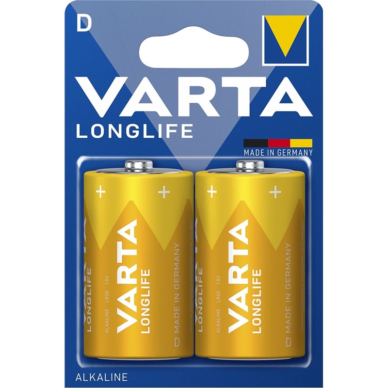 Varta D/LR20 Longlife -paristot, 2kpl