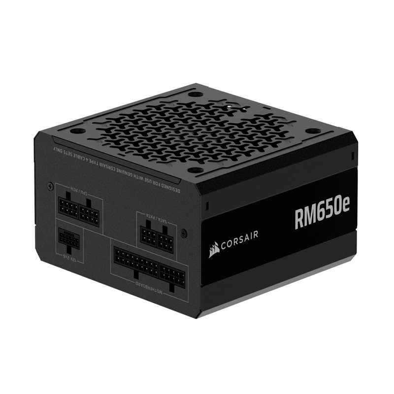 Corsair (Outlet) 650W RM650e (2025), ATX 3.1 virtalähde, PCIe 5.1, 80 Plus Gold, musta