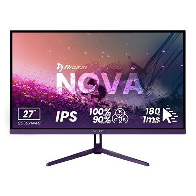 Arozzi 27" Nova IPS, 180Hz (OC) QHD -pelimonitori, violetti