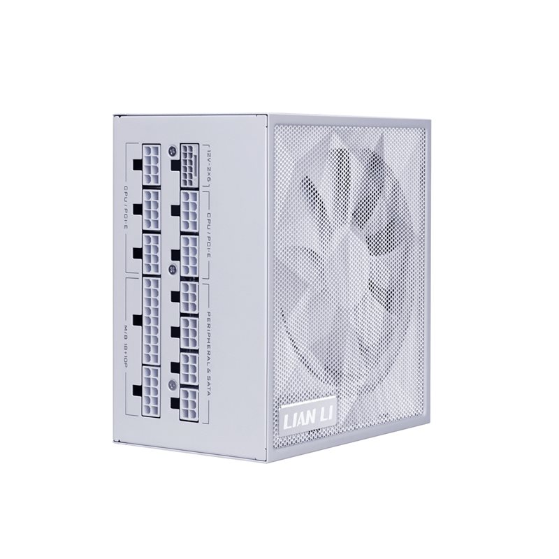 Lian Li (Outlet) 1200W SX1200 Platinum, ATX 3.1-virtalähde, PCIe 5.1, 80 Plus Platinum, valkoinen