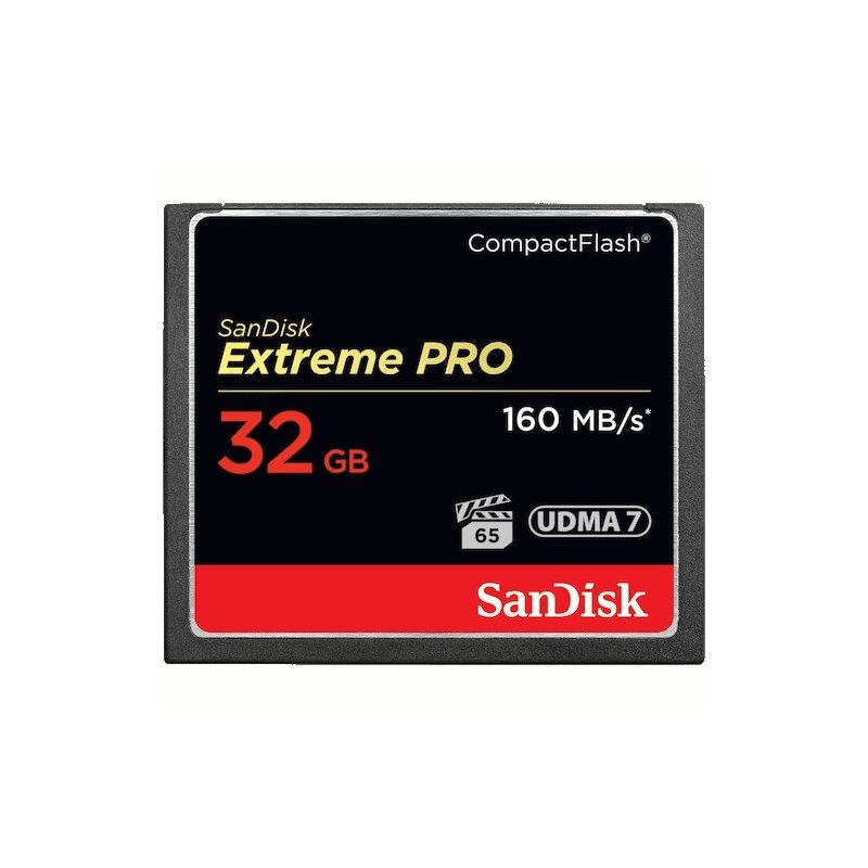 Sandisk 32GB Extreme Pro CompactFlash -muistikortti, 160/150 MB/s