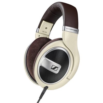 Sennheiser (Outlet) HD 599, korvaa ympäröivät High End kuulokkeet, 50 ohmia, norsunluu/ruskea