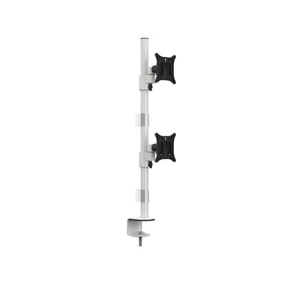 Multibrackets 15-30" x2 M VESA Deskmount Officeline Dual Vertical Black -pöytäteline kahdelle näytölle, valkoinen