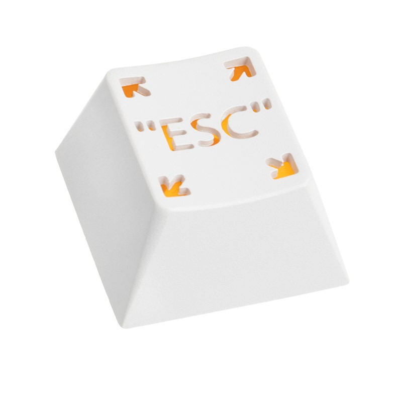 ZOMOPLUS Aluminium Keycap - ESC -näppäinhattu, valkoinen/oranssi