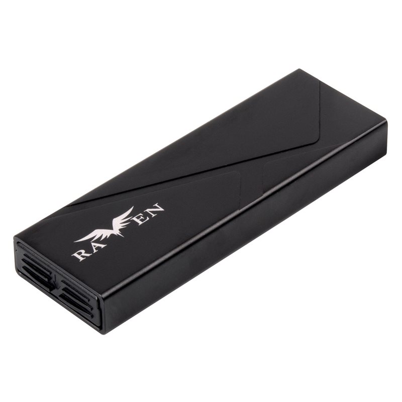 SilverStone RVS03, ulkoinen USB-C 3.2 Gen2 -kotelo NVMe/SATA M.2 SSD-levylle, musta