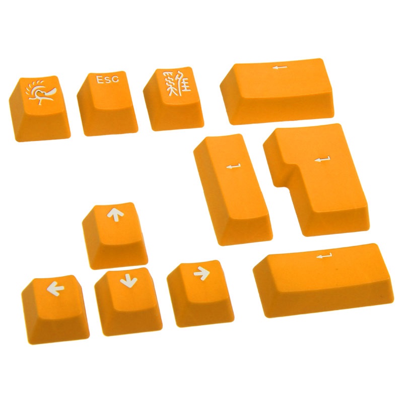 Ducky PBT Double-Shot Keycap Set -näppäinhattusarja, 11 osaa, oranssi