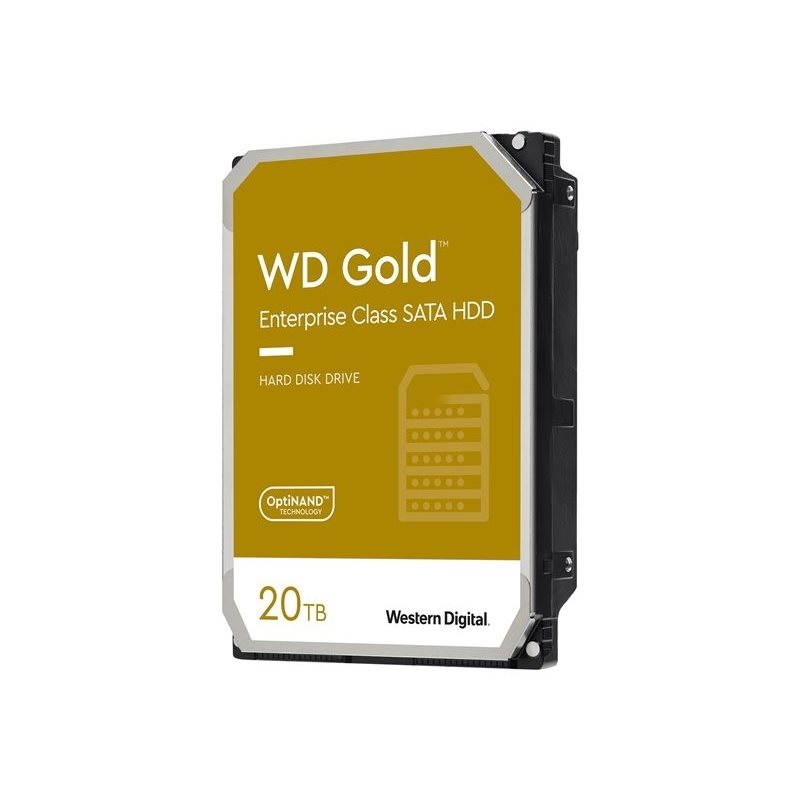 Western Digital 20TB WD Gold, sisäinen 3.5" kiintolevy, SATA III, 7200 rpm, 512MB