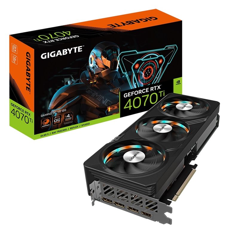 Gigabyte GeForce RTX 4070 Ti GAMING OC V2 -näytönohjain, 12GB GDDR6X