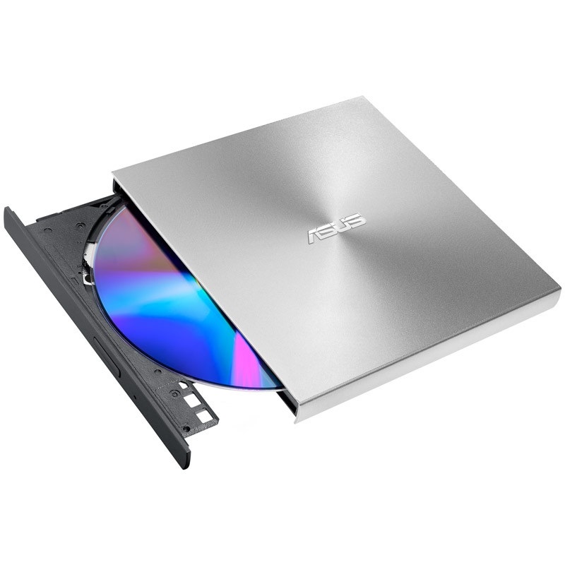 Asus ZenDrive U8M (SDRW-08U8M-U), ultraohut ulkoinen tallentava DVD-asema, USB-C, hopea