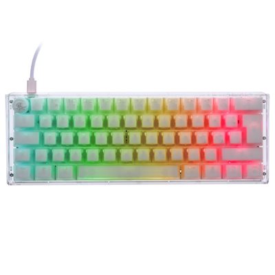Ducky One 3 - Aura White Nordic - Mini 60% - Cherry Silent Red, mekaaninen näppäimistö