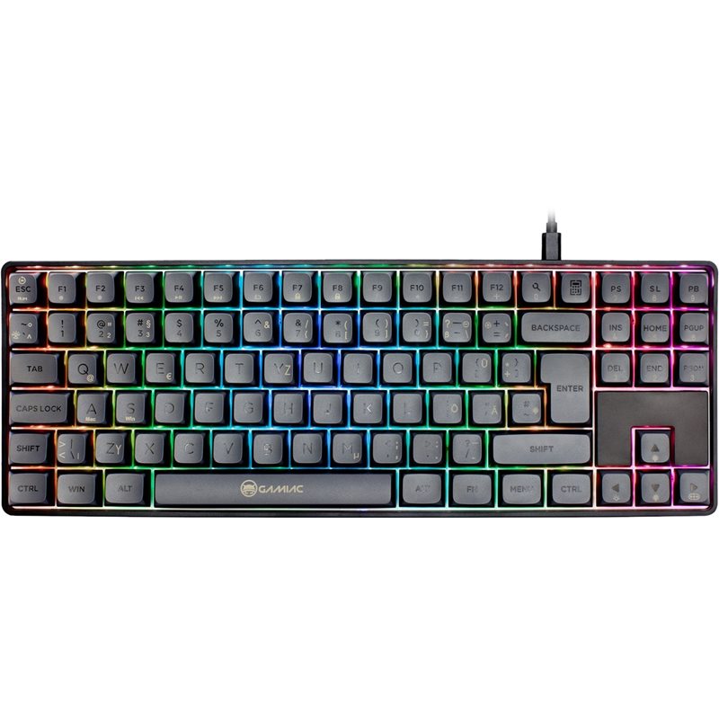 GAMIAC TKL90G, mekaaninen pelinäppäimistö, Kailh Blue, musta/harmaa