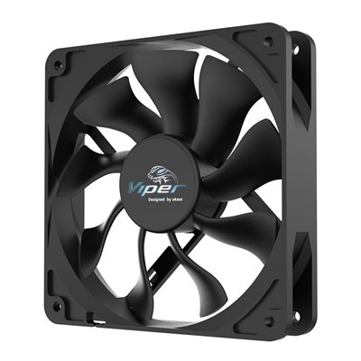 Akasa Viper, 120x120x25mm PWM-laitetuuletin, musta
