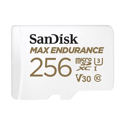 Sandisk 256GB Max Endurance, microSDXC -muistikortti, UHS-I U3 V30, Class 10, 100/40 MB/s