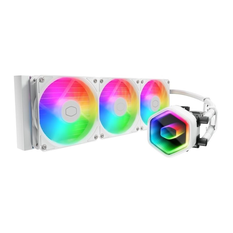 Cooler Master MasterLiquid 360 Core II, 360mm AIO-nestejäähdytysratkaisu prosessorille, valkoinen