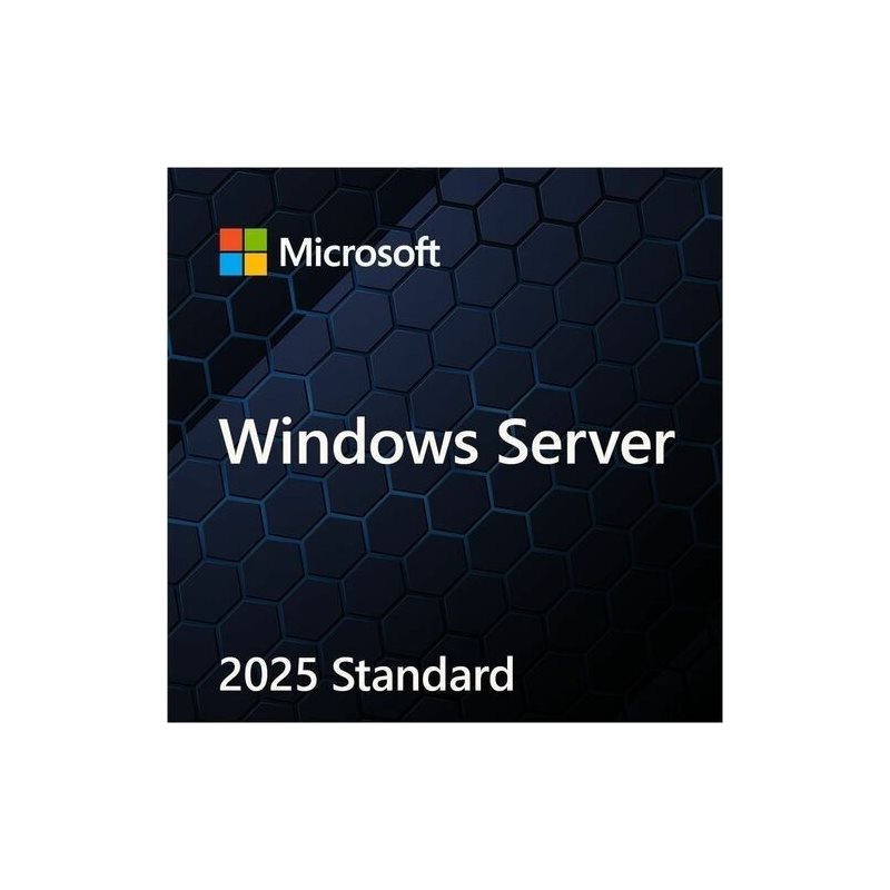 Microsoft Windows Server 2025 Standard, 16 ydintä, DVD, 64-bit, englanti