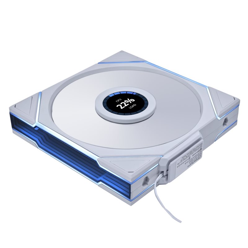 Lian Li UNI FAN TL LCD Wireless 140 - Reverse Blade, 140mm PWM-laitetuuletin, valkoinen