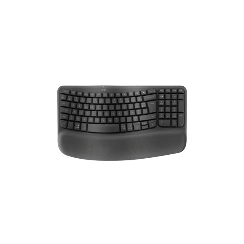 Logitech (Outlet) Wave Keys, langaton ergonominen näppäimistö, grafiitinharmaa
