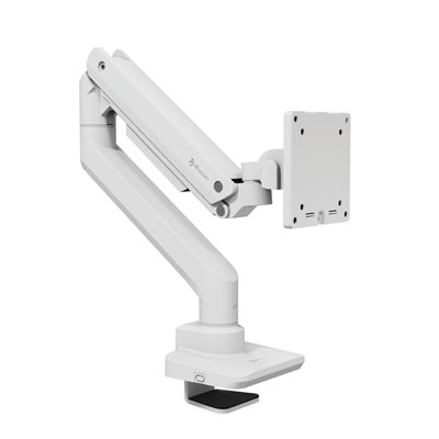 Arozzi Alzare Neo Pro, kaasujousella varustettu monitorivarsi yhdelle monitorille, valkoinen