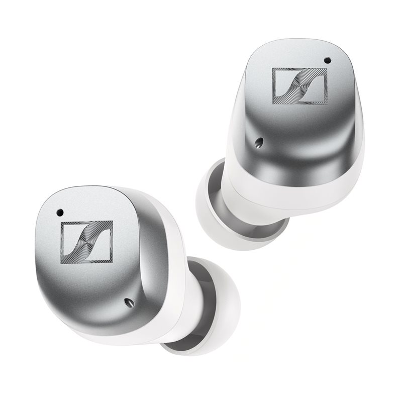Sennheiser Momentum True Wireless 4, langattomat in-ear kuulokkeet, Bluetooth 5.4, valkoinen hopea