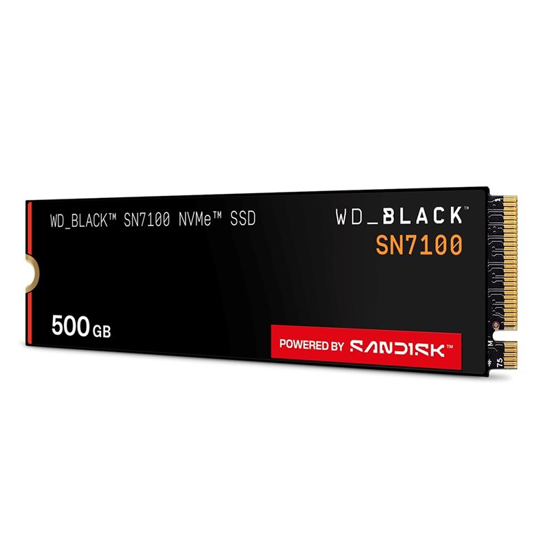 Western Digital 500GB WD_BLACK SN7100 NVMe SSD -levy, M.2 2280, PCIe 4.0 x4, 6800/5800 MB/s