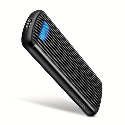AXAGON Ulkoinen kotelo M.2 NVMe SSD-levylle, 3.2 Gen2 USB-C, musta