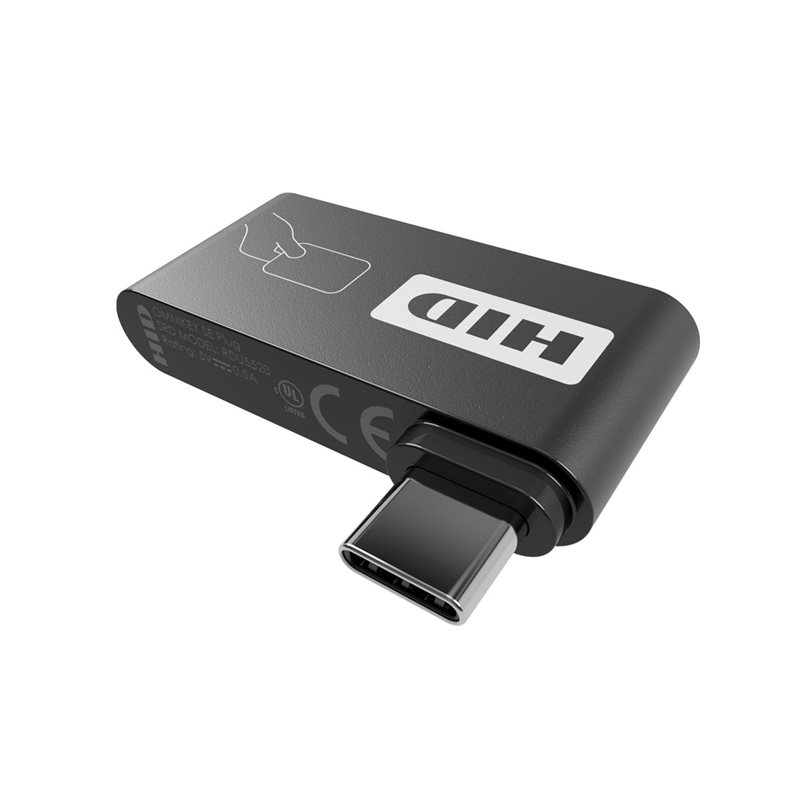 HID Omnikey Plug SE -älykortinlukija, USB-C, musta