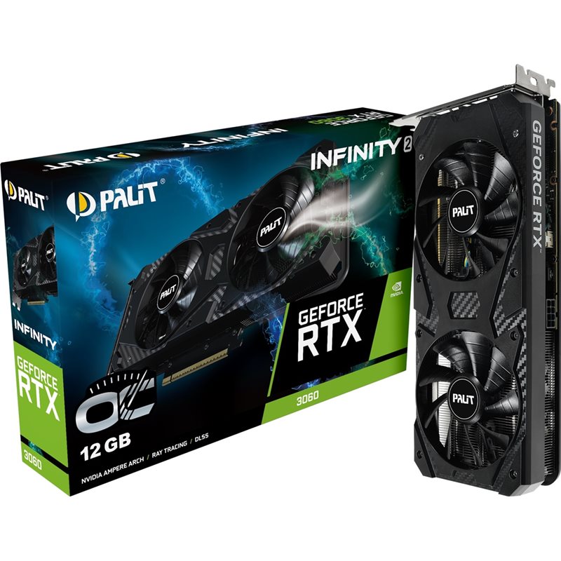 Palit GeForce RTX 3060 Infinity 2 OC -näytönohjain, 12GB GDDR6